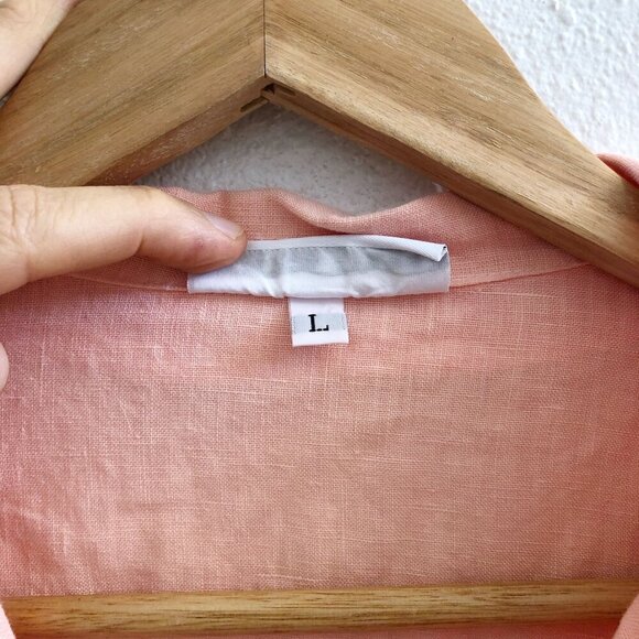 BRYN WALKER Rosebud Light Weight 100% Linen 3/4 Sleeve Size Large - Picture 8 of 9